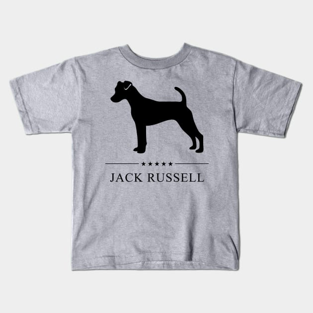 Jack Russell Black Silhouette Kids T-Shirt by millersye